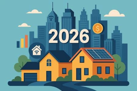 Modern residential buildings representing future real estate trends for investors and homebuyers