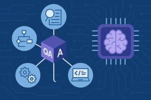 AI-powered quality assurance tools analyzing software code and data for modern QA engineers