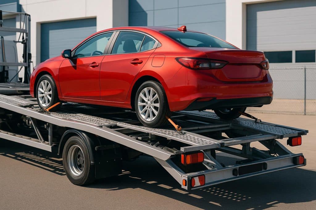 Car keys handed over at dealership, illustrating smooth and successful vehicle delivery process